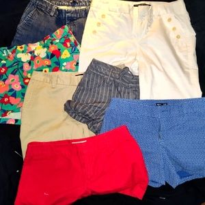 7pair shorts Elle Banana Republic Gap size 6 lot #2